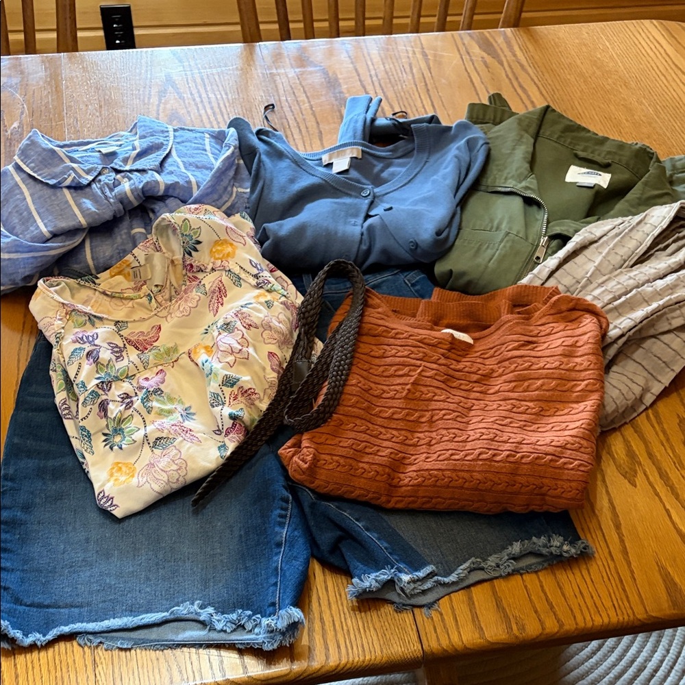 Stylish Clothing Bundle with Floral and Knit Pieces